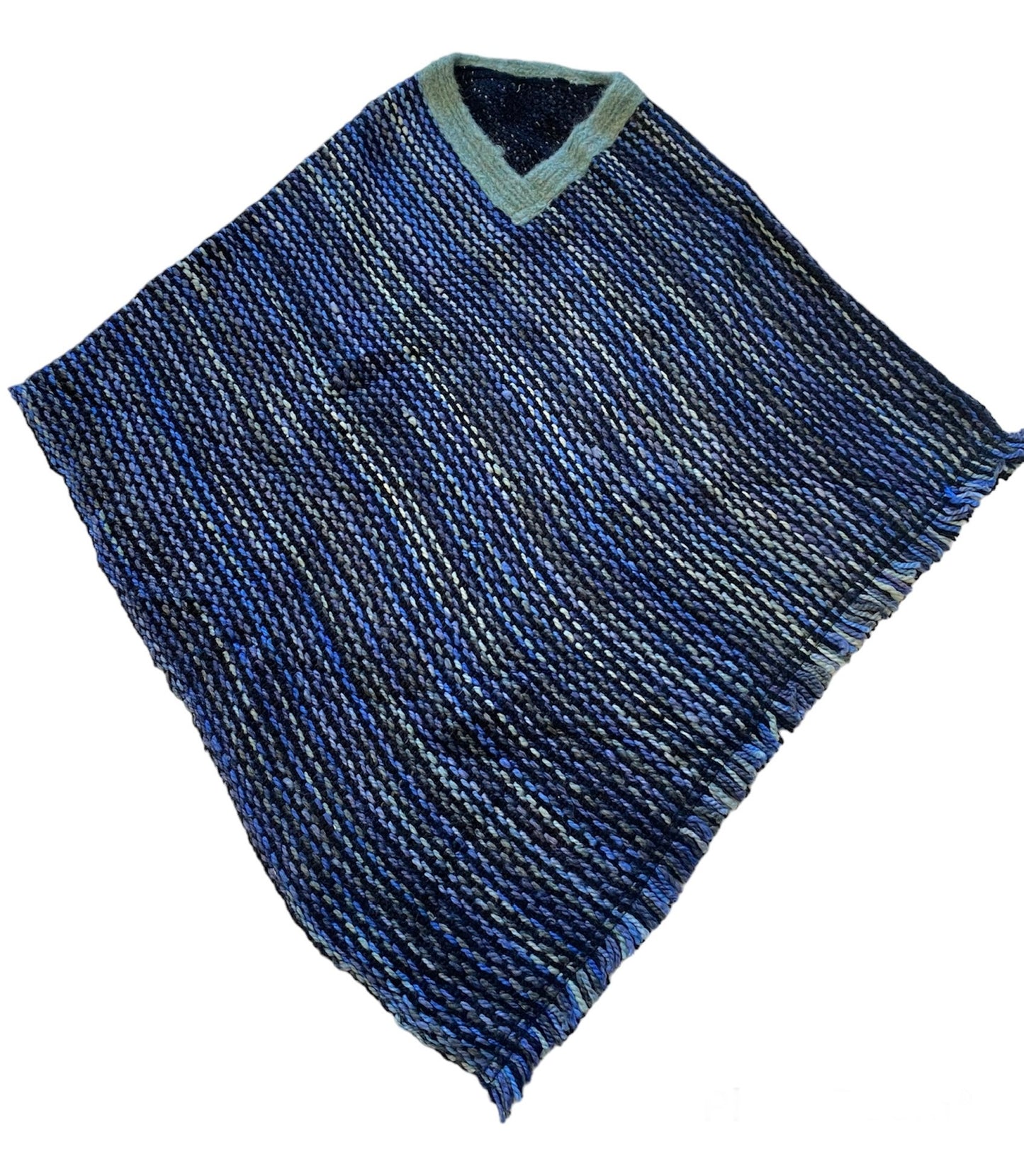 Poncho blue,light blue and black